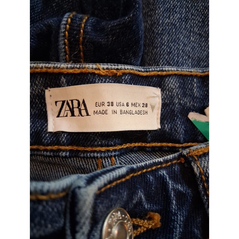Zara Women's High-Rise Dark Blue Skinny Jeans Size 6 - Picture 7 of 8